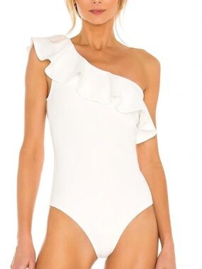 Showmeyourmumu Ophelia One Shoulder Ruffle Bodysuit